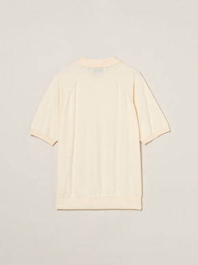 Men's dress knitted s/s polo 詳細画像