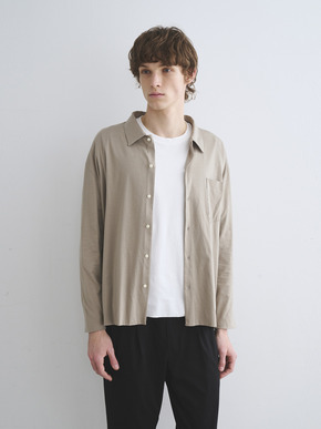 Men's milky jersey l/s shirt 詳細画像
