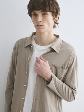 Men's milky jersey l/s shirt 詳細画像