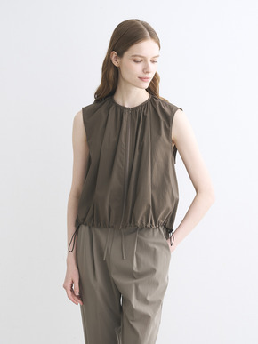 Seaside line sleeveless jacket 詳細画像