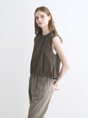 Seaside line sleeveless jacket 詳細画像