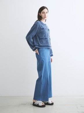 Needl punched denim jacket 詳細画像