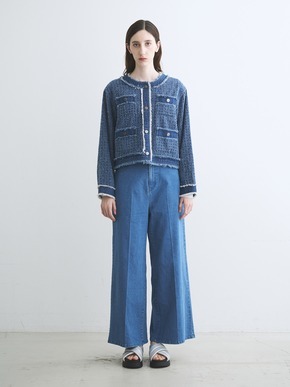 Needl punched denim jacket 詳細画像