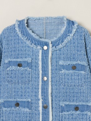 Needl punched denim jacket 詳細画像