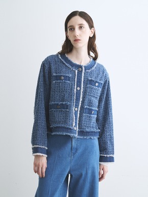 Needl punched denim jacket 詳細画像