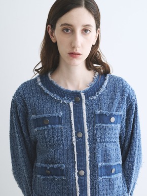 Needl punched denim jacket 詳細画像