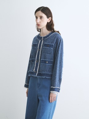 Needl punched denim jacket 詳細画像