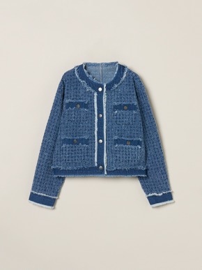 Needl punched denim jacket 詳細画像