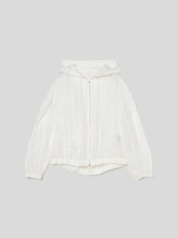 Shiny shirt zip up hoody