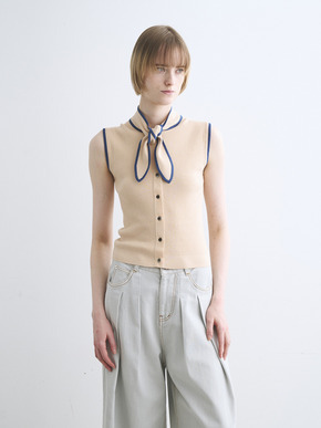 Sandy cotton tie top 詳細画像