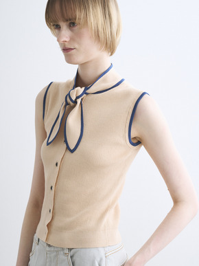 Sandy cotton tie top 詳細画像