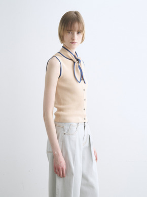 Sandy cotton tie top 詳細画像