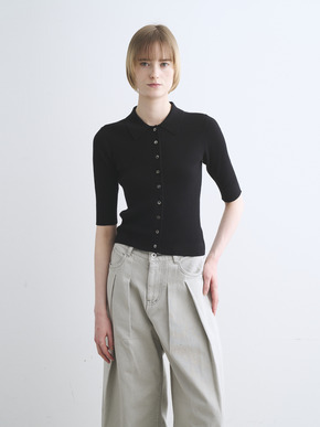 Sandy cotton half sleeve polo 詳細画像