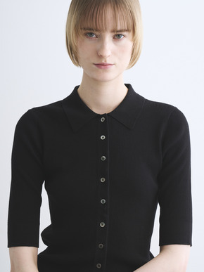 Sandy cotton half sleeve polo 詳細画像