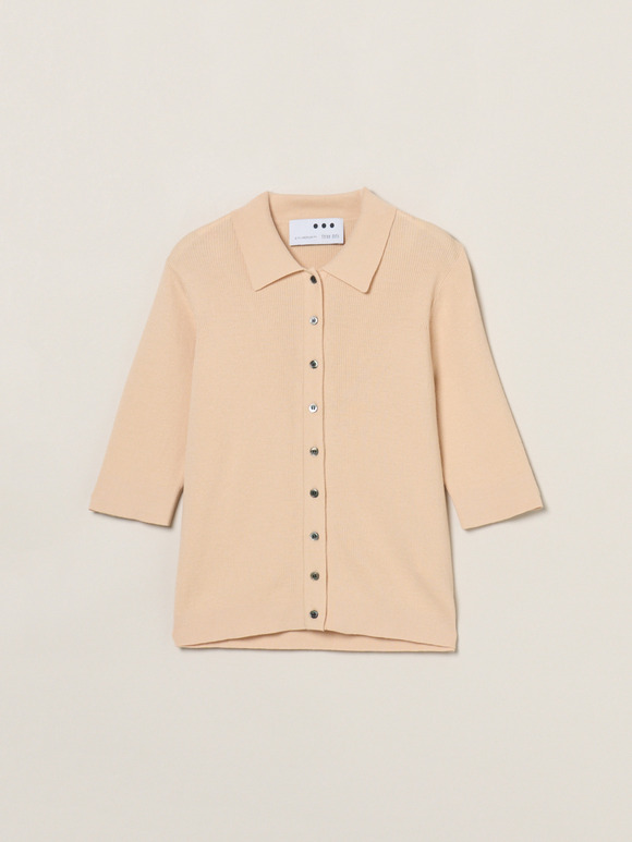Sandy cotton half sleeve polo