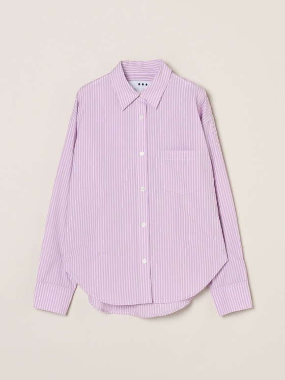 Broad stripe loose shirt