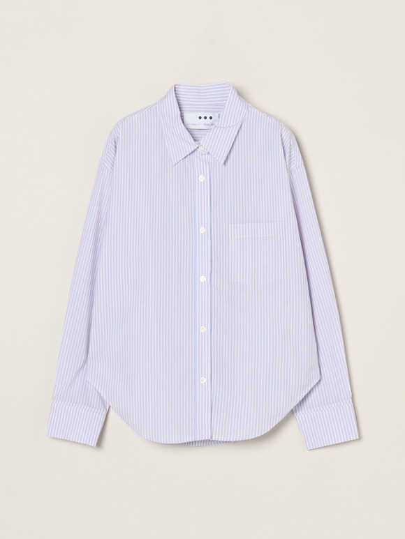 Broad stripe loose shirt
