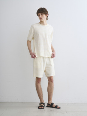Men's slub tuck border s/s T 詳細画像