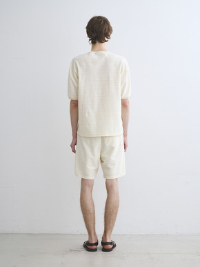 Men's slub tuck border s/s T 詳細画像