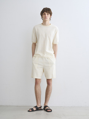 Men's slub tuck border s/s T 詳細画像