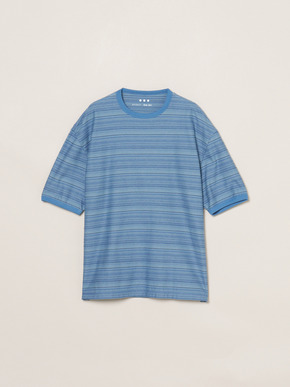 Men's slub tuck border s/s T 詳細画像