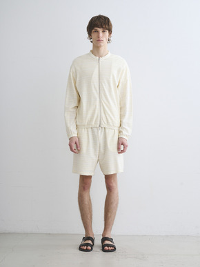 Men's slub tuck border blouson 詳細画像