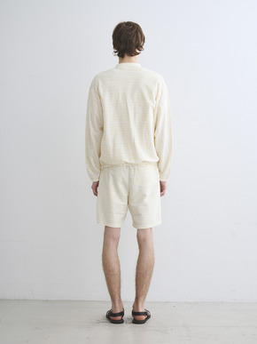 Men's slub tuck border blouson 詳細画像