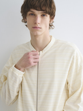 Men's slub tuck border blouson 詳細画像