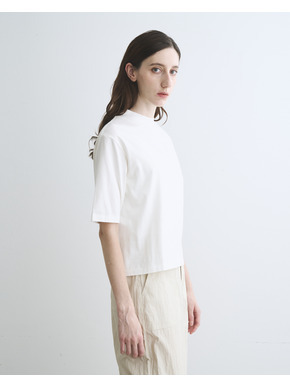 Suvin 28 jersey mock neck tee 詳細画像