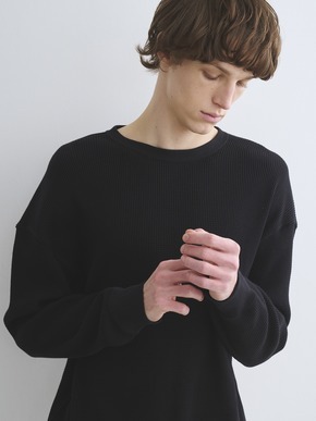 Men's dress waffle l/s sweat 詳細画像