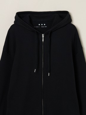 Men's dress waffle zip hoody 詳細画像