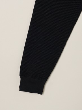 Men's dress waffle zip hoody 詳細画像