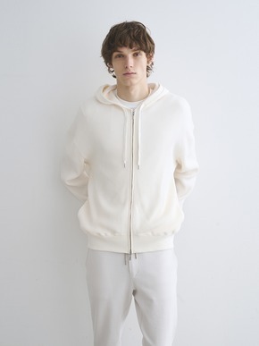 Men's dress waffle zip hoody 詳細画像