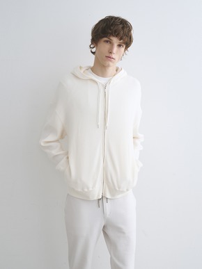 Men's dress waffle zip hoody 詳細画像