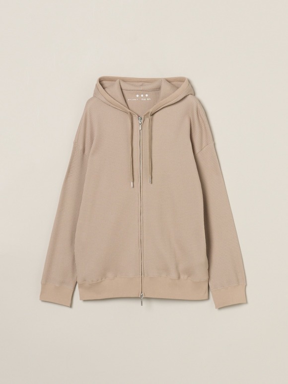 Men's dress waffle zip hoody