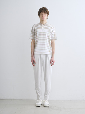 Men's Powdery cotton border polo 詳細画像