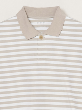 Men's Powdery cotton border polo 詳細画像