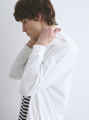 Men's Powdery cotton zip up hoody 詳細画像