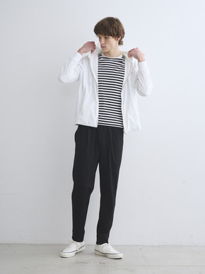 Men's Powdery cotton zip up hoody 詳細画像