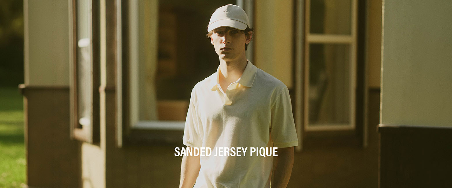 SANDED JERSEY PIQUE