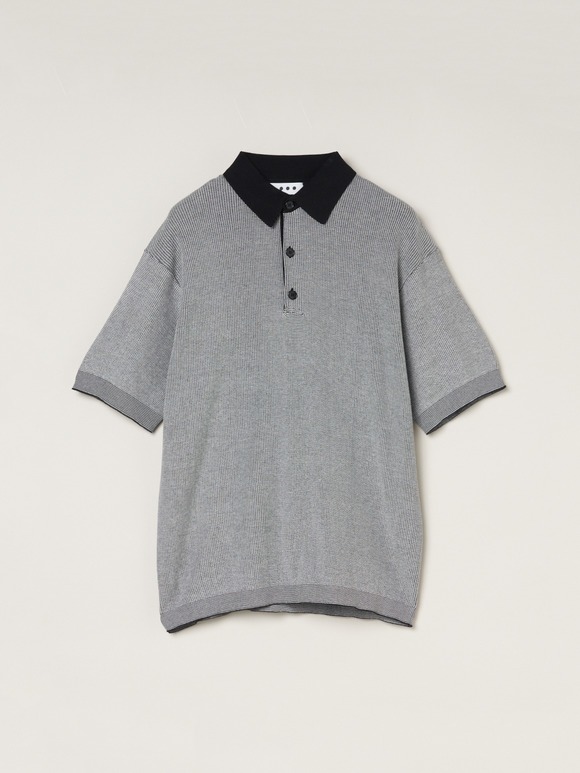Men's organic cotton waffle polo