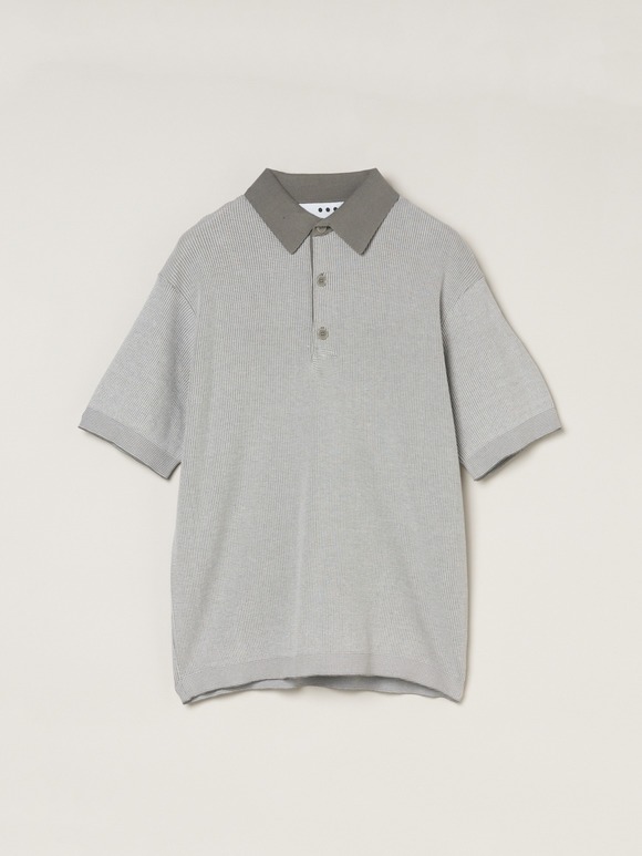 Men's organic cotton waffle polo