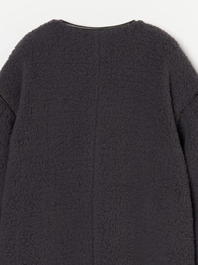 Eco fur fleece long coat 詳細画像