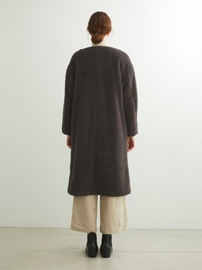 Eco fur fleece long coat 詳細画像